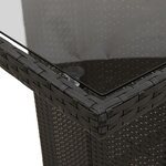 vidaXL Ensemble à manger de jardin 11 Pièces coussins noir résine tressée