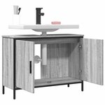 vidaXL Armoire lavabo de salle de bain sonoma gris 80x30x60 cm