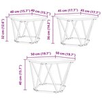 vidaXL Table basse 3 Pièces Bois Ancien Bois d'ingénierie et acier