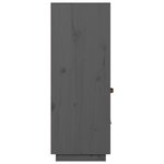 vidaXL Buffet haut Gris 67x40x108 5 cm Bois massif de pin