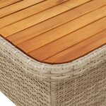 vidaXL Ensemble à manger de jardin et coussins 3 Pièces Beige poly rotin