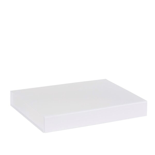 Boîte plate aimantée luxe blanc mat A5