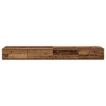 vidaXL Tiroirs de lit avec tiroir Bois ancien 140 x 36 5 x 16 5 cm