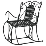 vidaXL Banc à bascule 84 cm noir acier