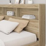 vidaXL Lit Bibliothèque Chêne sonoma 180 x 200 cm Bois d'ingénierie