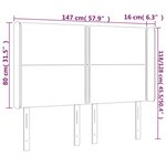 vidaXL Tête de lit à LED Blanc 147x16x118/128 cm Similicuir