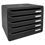 Module De Classement Big Box Plus Horizon 5 Tiroirs Glossy - Noir Brillant - Exacompta