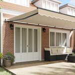 vidaXL Auvent Rétractable Beige 600 ×300 cm tissu
