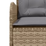 vidaXL Salon de jardin avec coussins 2 Pièces beige résine tressée