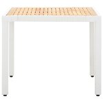 vidaXL Salon de jardin 5 Pièces résine tressée blanc