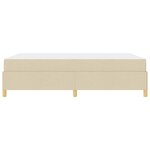 vidaXL Cadre de lit avec matelas Crème 140 x 200 cm tissu