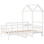 vidaXL Lit de jour avec toit blanc 80x200 cm bois de pin massif