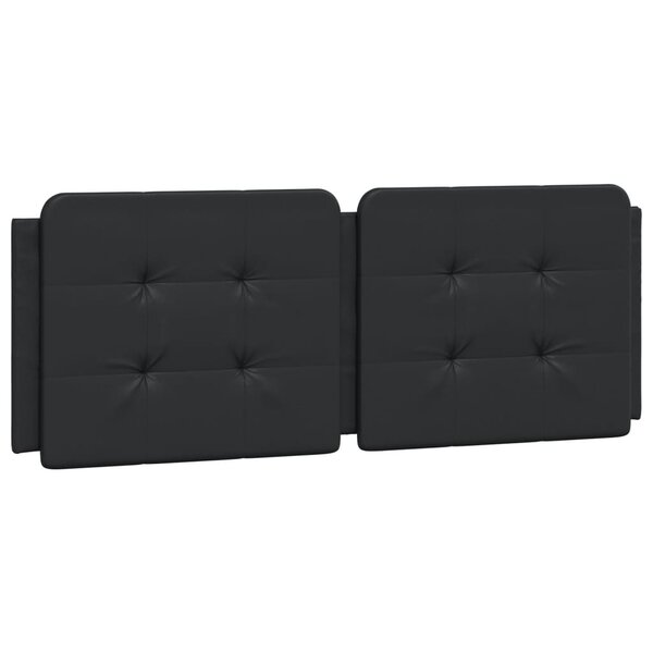 vidaXL Coussin de tête de lit noir 137 cm similicuir
