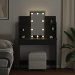 vidaXL Table de Toilette Chêne noir 96 x 40 x 142 cm Bois d'ingénierie