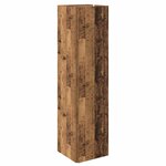 vidaXL Armoire d'angle vieux bois 33x33x132 cm bois d'ingénierie