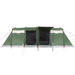 vidaXL Tente familiale tunnel 10 personnes vert imperméable