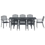 Ensemble meuble de couloir 9 pièces vidaXL en acier anthracite
