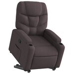 vidaXL Fauteuil inclinable marron foncé tissu