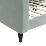 vidaXL Lit de jour gris clair 100x190 cm velours