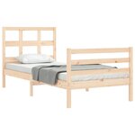 vidaXL Cadre de lit sans matelas 90x200 cm bois massif