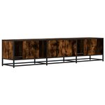 vidaXL Meuble TV chêne fumé 180x35x41 cm bois d'ingénierie