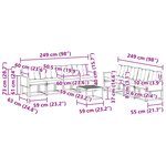 vidaXL Ensemble de canapés d'extérieur 9 pc Naturel et Crème