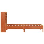 vidaXL Lit bibliothèque sans matelas cire marron 100x200 cm pin massif