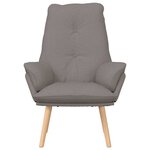 vidaXL Fauteuil relaxant Taupe 69 x 74 x 93 cm tissu
