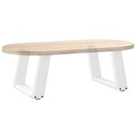 vidaXL Pieds de table basse en U 2 pièces Blanc 40 x (30-31) cm Acier