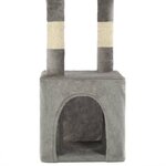vidaXL Arbre à chat avec griffoirs en sisal 109 cm Gris