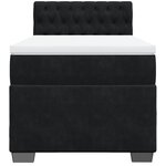 vidaXL Sommier à lattes de lit avec matelas Noir 90x200 cm Velours