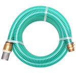 vidaXL Tuyau d'aspiration avec raccords en laiton 4 m 25 mm Vert