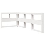 vidaXL Lit bibliothèque sans matelas blanc 75x190cm bois de pin massif
