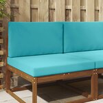 vidaXL Coussin de canapé d'extérieur 2 Pièces Turquoise Polyester