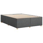 vidaXL Cadre de lit sans matelas gris foncé 160x200 cm tissu