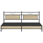 vidaXL Cadre de lit en métal sans matelas chêne sonoma 193x203 cm