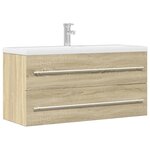 vidaXL Armoire d'évier Chêne sonoma 100x38 5x48 cm Aggloméré