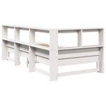 vidaXL Lit bibliothèque sans matelas blanc 75x190cm bois de pin massif