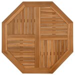 vidaXL Dessus de table 90x90x2 5 cm octogonal bois de teck massif