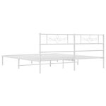 vidaXL Cadre de lit métal sans matelas et tête de lit blanc 183x213 cm