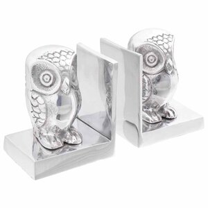 vidaXL Serre-livres 2 Pièces Argent 7 x 9 x 11 cm Aluminium