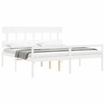 vidaXL Lit pour personne âgée sans matelas blanc 200x200cm bois massif