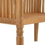 vidaXL Banc 127.5x52x80 cm en bois massif de teck