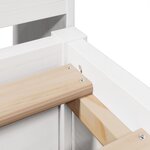 vidaXL Cadre de lit sans matelas blanc 135x190 cm bois de pin massif