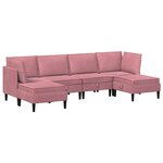 vidaXL Ensemble de meubles pour le salon 6 Pièces Rose Velours