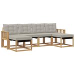 vidaXL Ensemble de canapés d'extérieur 6 pc Blanc et gris clair