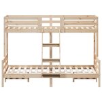 vidaXL Lit superposé 80x200/140x200 cm bois de pin massif