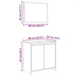 vidaXL Ensemble de meubles de salle de bain 2 Pièces Sonoma gris
