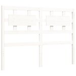 vidaXL Cadre de lit sans matelas blanc bois de pin massif