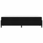 vidaXL Lit à ressorts Noir  Noir 120 x 190 cm Tissu  Bois Engineered
